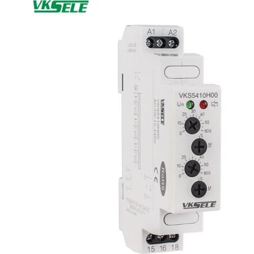 VKS5410 16A 12V 24V 110V 220V mini electric modular timer delay relay switch