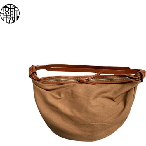 Zenos INS Fashion Korea Style New Arrivals Moon Belt Canvas Crossbody Bag Casual Bag For Ladies