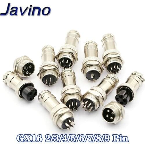 1set GX16 2/3/4/5/6/7/8/9 Pin Male & Female 16mm L70-78 Circular Aviation Socket Plug Wire Panel Connector