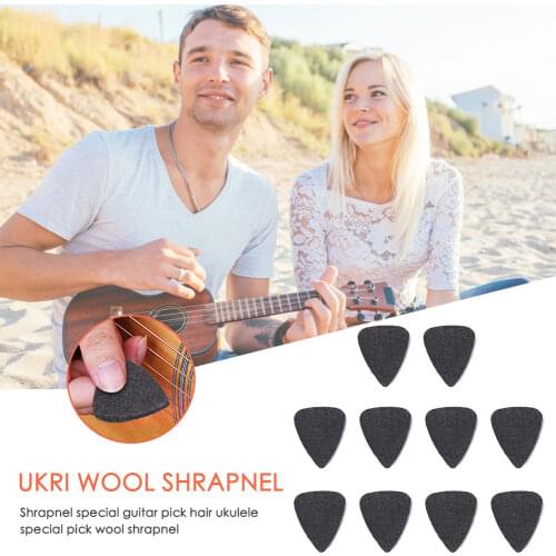 10pcs Ukulele Soft Felt Pick Electric Guitar Mandolin Plectrum Accessories