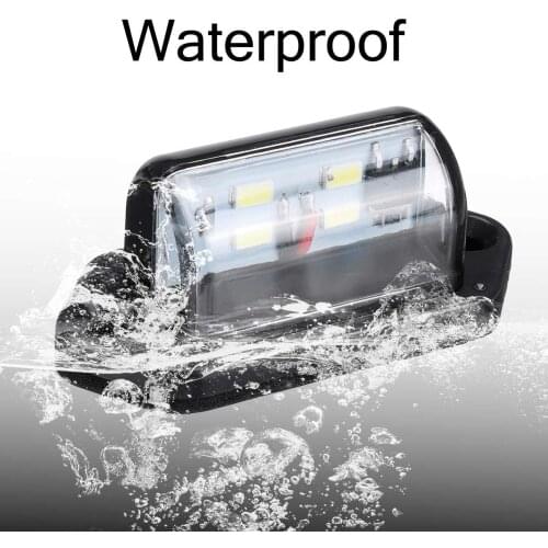 12V 24V 4 LEDs LED 2pcs Car Truck Number License Plate Light Rear Lamp Tail Light for Trailer Boat RV