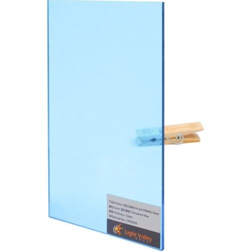 Acrylic/PMMA Cast Transparent/Tinted Color Sheets 3.0mm for Jewelries, Crafts, Art Works, Decoration - Glass Blue (310)