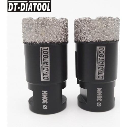 DT-DIATOOL 2pcs free shipping Dry Vacuum Brazed Diamond Drilling Core Bit Ceramic Tile Hole Saw Granite Marble Drill Bits