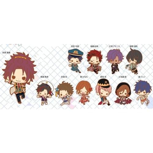 Anime ensemble stars Star Keychain Pendant Resin Rubber Keyrings Portachiavi