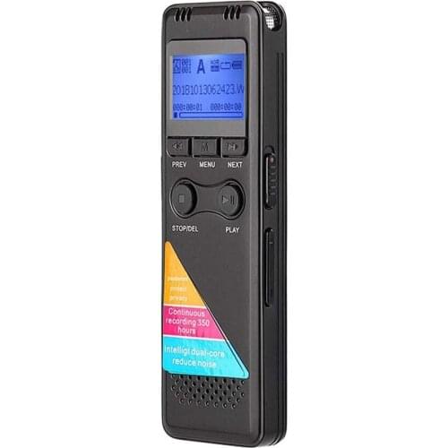 Dictaphone Sound Activated Recorder with Playback HD Audio Recorder MP3 Player Noise Reduction Portable Recording Device