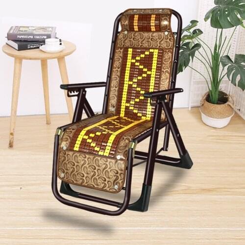 Recliner Folding Wicker Chair Bed Balcony Leisure Back Chair Single Lazy Sofa Portable Household Sand Chair