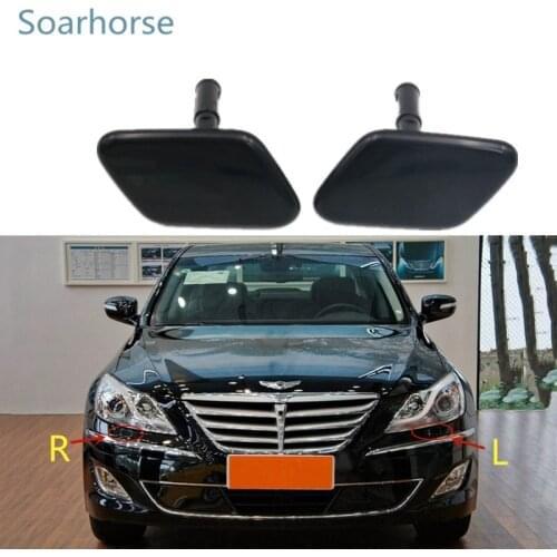 For Hyundai Genesis 2012 2013 2014 Front Headlight Washer Spray Nozzle Jet With Cover Cap