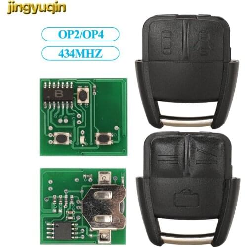 Jingyuqin Remote Car Key Fob Control OP4/OP2 434MHZ For Opel Astra Omega 2000-2003 Chevrolet Vectra Viva 2001-2008 2/3 Buttons