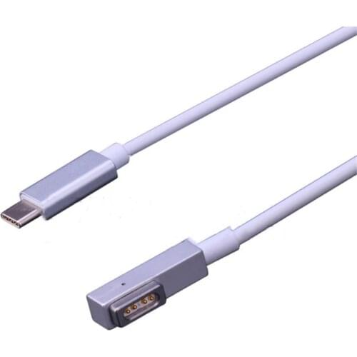USB C Type C Femal to Magsaf* 1/2 Cable Cord Adapter For Apple MacBook Air/MacBook Pro 45W 60W 85W 12/13/15"