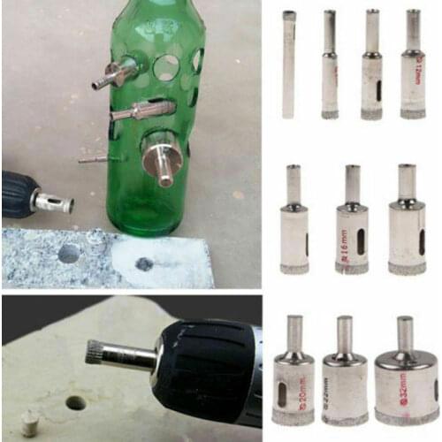 High Quality 10pcs Diamond Coated Hole Saw Drill Bit Set Cutter 6-32mm For Tile Ceramic Marble Glass