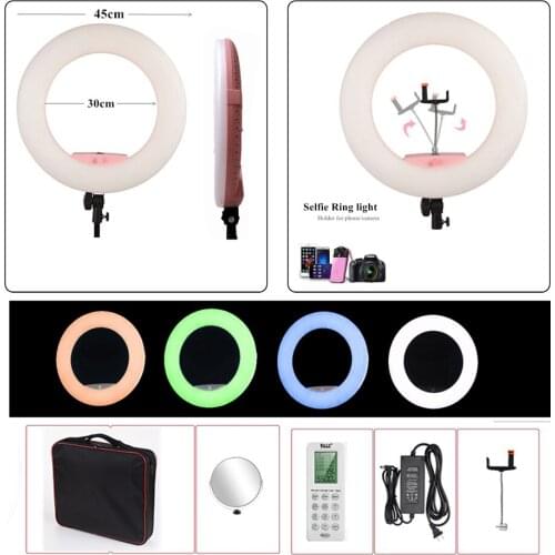 Yidoblo FC-480 RGB APP Ring Light LED Video Light Beauty nail skin Lamp Photography Movie film Studio Ring lamp + tripod + bag