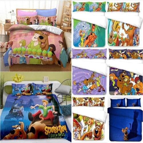 Scooby Doo Bedding Set 2/3Pcs Duvet Cover & Pillowcase(s) 3D Printed Quilt Cover Home Textile Gift