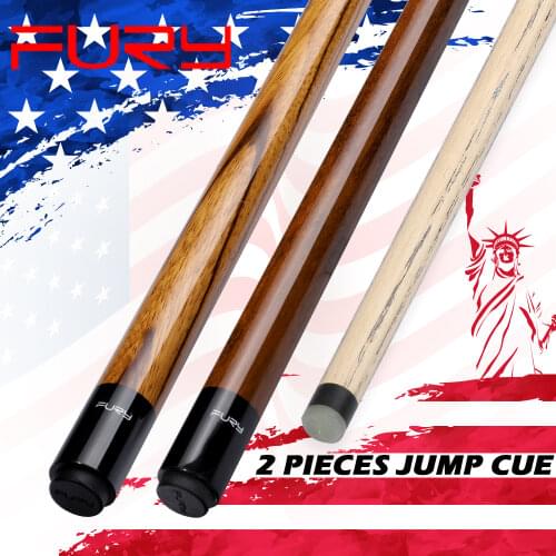 FURY JPW 1&5 Jump Cue 13mm G10 Tip Hard ASH Shaft Q5 Teeth Joint Ergonomic Cue Black Bakelite Ferrule Professional Jump Billiard