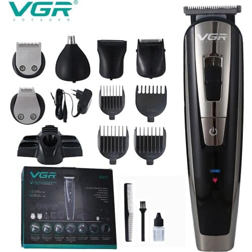 VGR Hair Clipper Multi-function Hair Clipper Professional Set Rechargeable Shaver Electric Oil Tip Electric Clipper