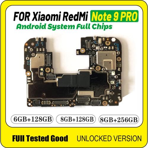 For Redmi Note 9 Pro Motherboard Replaced For Xiaomi Hongmi Note 9 Pro Mainboard With Chips Logic Board 128GB ROM