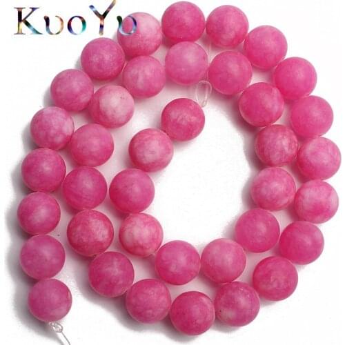 Matte Fuchsia Stone Beads Round Loose Beads For Jewelry Making DIY Bracelet Necklace Jewellery 15"Inches 6/8/10mm Wholesale
