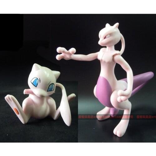 Mythical Pokemon Psychic Type Mew Mewtwo and Mega Mewtwo Cute Joints Movable Action Figure Model Toys
