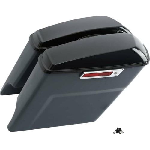 Motorcycle 4.5" Fiberglass Stretched Extended Saddlebags For Harley Touring Road King Road Glide Electra Glide 2014-2020