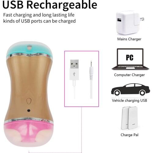 Male Masturbator Cup Bikini full intelligent CPU double headed imitation female body Masturbation Cup for man penis exercise