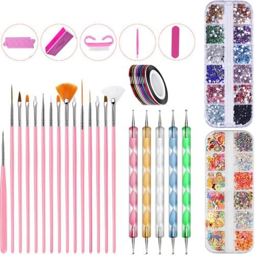 Nail Art Tool Set Nail Art Polishing Painted Pen Point Drill Pen Nail Rhinestone Jewelry 10-Piece Set