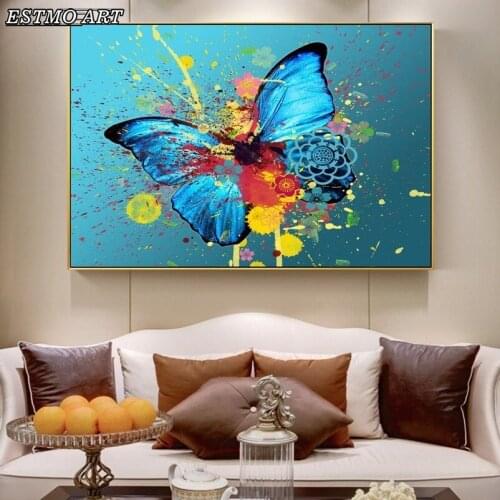 Wall Art Canvas paintings Graffiti Watercolor Butterfly Paintings On The Wall Abstract Butterfly Pop Modern Animal Picture