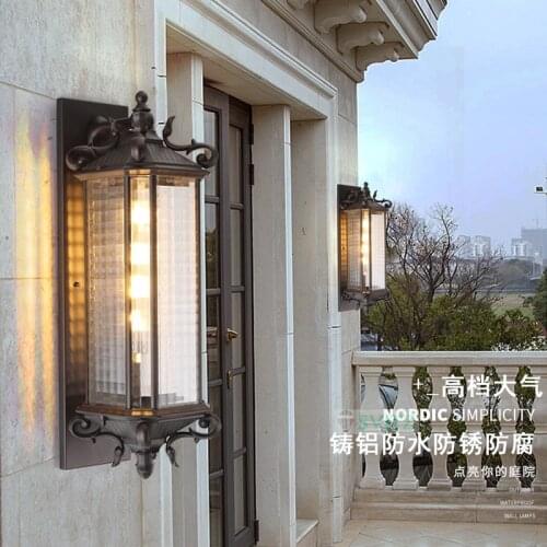 Wall light outdoor waterproof LED lamp aisle retro door lamp Modern wall balcony Vintage outdoor garden garden Wall Lighting