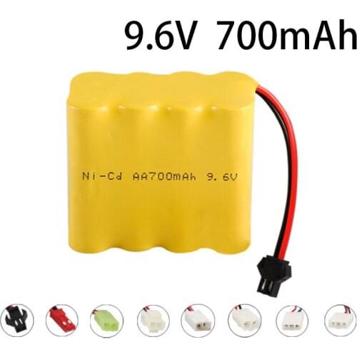 1 pcs 9.6v AA nicd battery 700mah ni-cd baterry 9.6v battery pack for model car electric toys and vehicles light