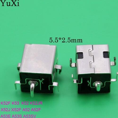 YUXI 2x 2.5mm Laptop DC AC Jack,Power Socket Plug Connector for Asus X52J X52F A52 A52F A53E A53S A53SV K52 K52JR K52F K53
