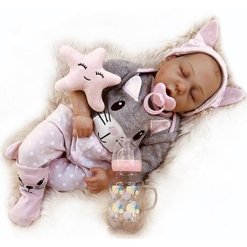 Adolly 18 Inch Realistic Reborn Baby Doll Soft Weighted Silicone Newborn Lifelike Vivid Toddler Boy Girl Toy Collection 18c001c