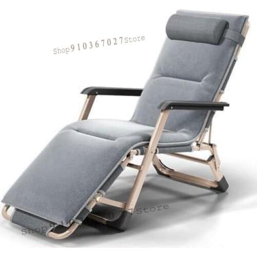 Folding Chair Recliner Beach Bed Nap Chair Office Lazy Lunch Break Leisure Home Multifunctional Chair