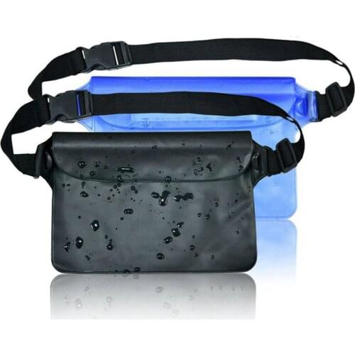 2Pcs Waterproof Swimming Bag Drift Diving Shoulder Waist Pack Bag Underwater Mobile Phone Bags Case Cover For Beach Boat Sports