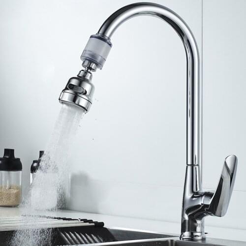 Kitchen Sink Water Saving Tap Aerator with 3 Modes Splash-proof Swivel Head Faucet Nozzle Filter Shower Connector Adapter