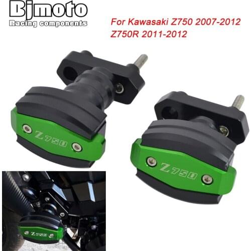 BJMOTO For Kawasaki Z750 2007-2012 Z750R 2011-2012 Motorbike Falling Protection Frame CNC Aluminum Sliders Crash Protector
