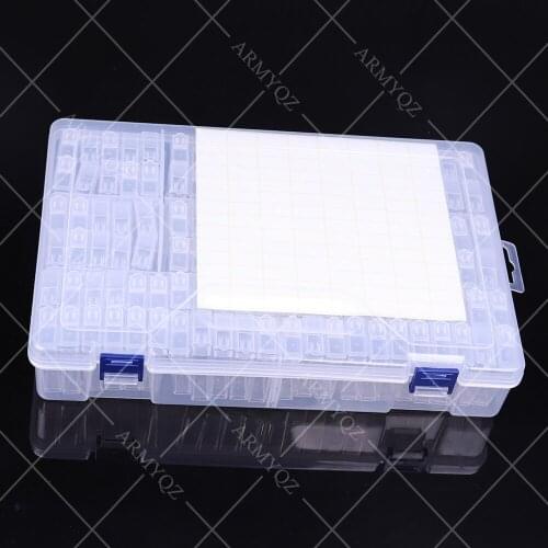 124 Pcs Lattice Diamond Painting Tools Accessories Beads Container Kits Storage Organizer Stone Storage Convenience Box