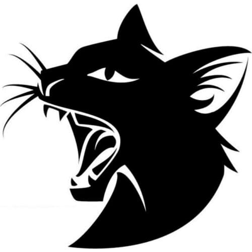 15*14.7CM Car Styling Classic Cat Car Sticker Individual Window Decorative Decal Car Accessories Black/Silver C6-0425