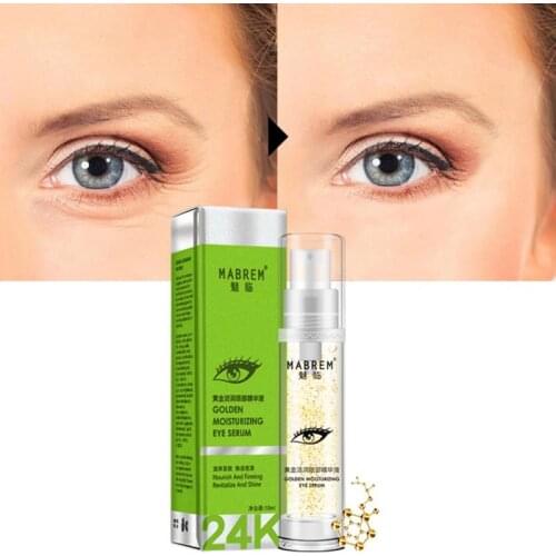 24k Golden Eye Serum Moisturizing Anti-Wrinkle Anti-Age Hyaluronic Acid Remover Dark Circles Against Puffiness And Bags TSLM1