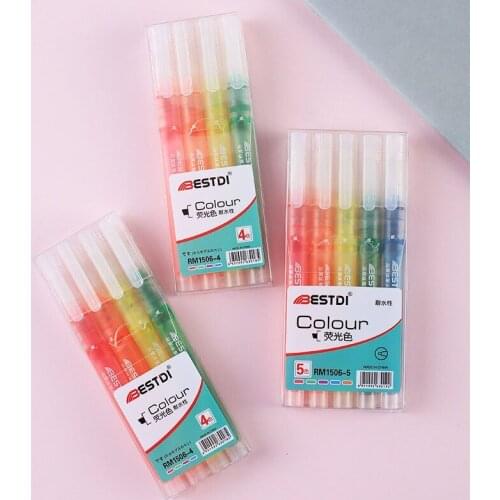 60 pcs/lot Cute Candy Color Highlighter High Capacity Drawing Painting Art Marker Pen School supplies Stationery gift