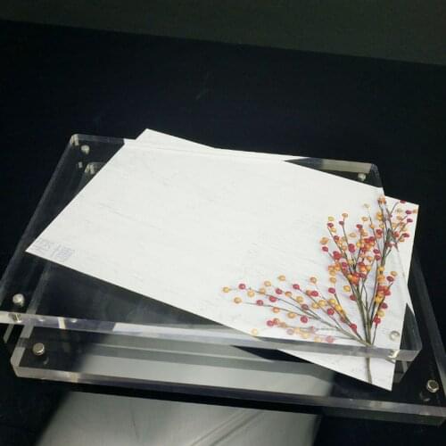 A5 14.8*21cm Acrylic photo frame Table sign Crystal Desktop Layout Transparent magnetic table card
