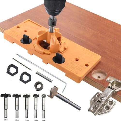 35MM Cup Type Hinge Fixture Drilling Guide Woodworking Cutter DIY Tool Woodworking Puncher
