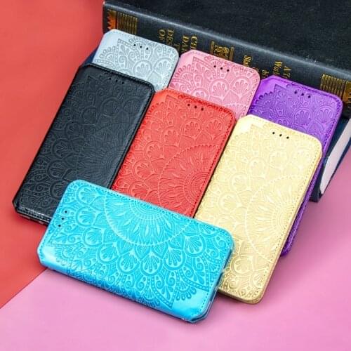 10Pcs Flower Pattern PU Leather Flip Wallet Card Phone Cover Case for OPPO A92 A72 A55 A52 Reno3A Reno6 A94 F19Pro Reno5Z