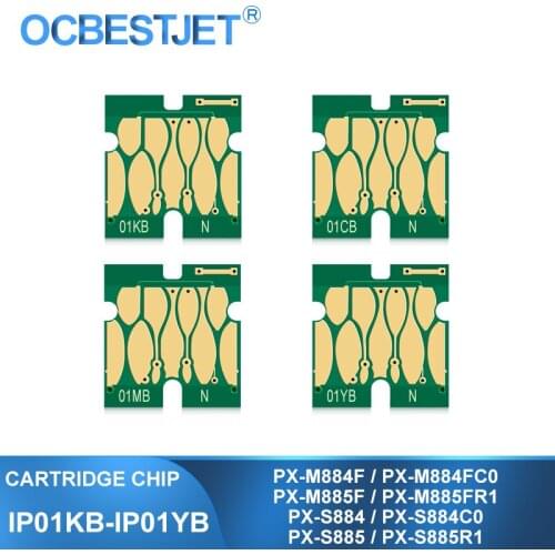 IP01KB IP01CB IP01MB IP01YB Ink Cartridge Chip For Epson PX-M884F PX-M885F PX-S884 PX-S885 PX-M884FC0 PX-S884C0 PX-S885R1 Chips