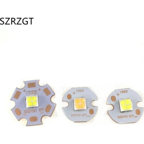 CREE XHP50 XHP70 XHP50.2 XHP70.2 2 generation Cool White Neutral White Warm White LED Emitter 6V 12V with 16mm 20mm Copper PCB