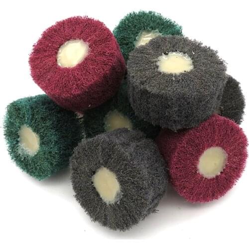 1-20Pcs 2 Inch Brush Scouring Pad Abrasive Wheel 240 400 800 Grit Nylon Fiber Grinding Sanding Head Buffing Polishing Wheel