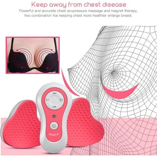 Electric Magnet Breast Enhancer Chest Enlargement Massager Breast Acupressure Massage Therapy Tools Anti-Chest Sagging Device