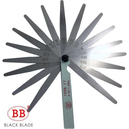 Feeler Gage Clearance Thickness Filler gap injection Leaf 100mm-200mm 17 Blade 0.02mm-1mm