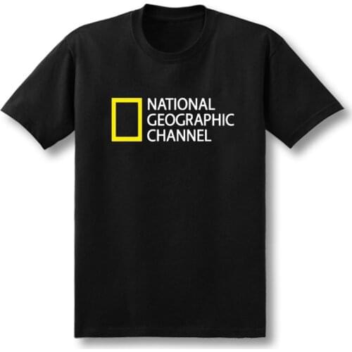 Wholesale Man Short Sleeve Cotton T-shirt National Geographic discovery Channel Summer Brand Tshirt Streetwear Plus Size