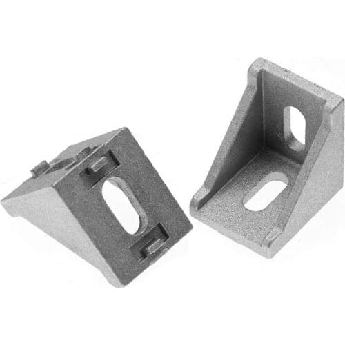 Hot YO-20Pcs 4040 Aluminum Corner Brackets Corner Fitting Angle 40 X 35 Connector Fastener For 4040 Industrial Aluminum Profile