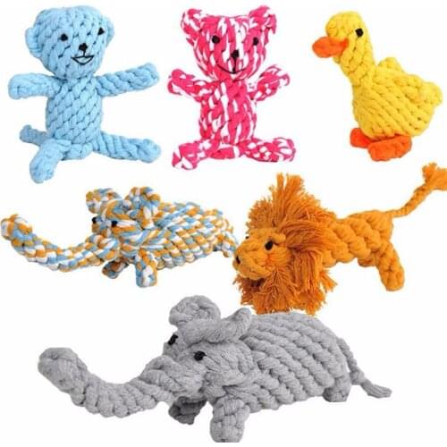 Cotton Rope Festival Play Toys 5 Kinds Dog Chew Toys Cute Animal Models Cotton Rope Pet Grind Teeth Dog Rope Toys