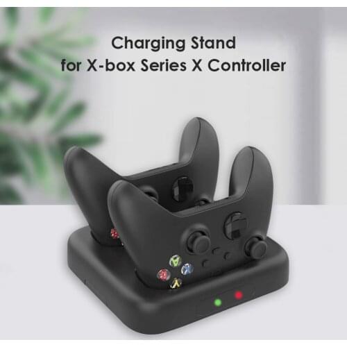 DC 5V 1A Gaming Handle Dual Charger for Xbox Series X Controller USB Type C Charging Dock Station + Cable 80cm/31.5" Black