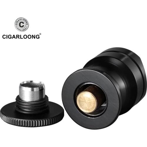 Pocket Black&Bronze High Quality Stainless Steel Stand Showing Portable Cigar Ashtray Holder Cigar Drill CE-003